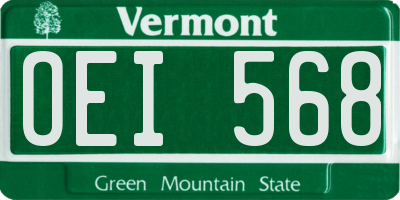 VT license plate OEI568