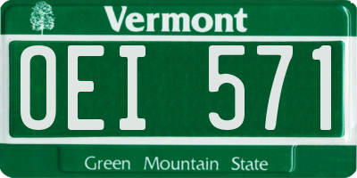 VT license plate OEI571