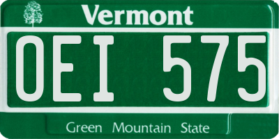 VT license plate OEI575