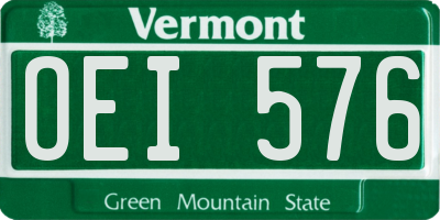 VT license plate OEI576