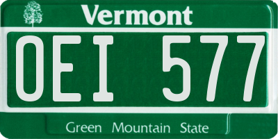 VT license plate OEI577
