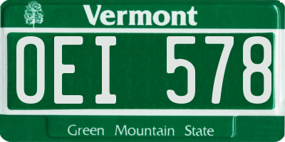 VT license plate OEI578