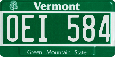 VT license plate OEI584