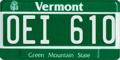 VT license plate OEI610