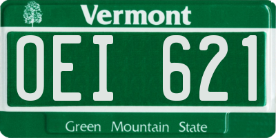 VT license plate OEI621