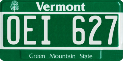 VT license plate OEI627