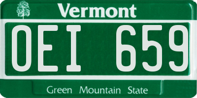 VT license plate OEI659