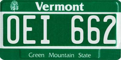 VT license plate OEI662