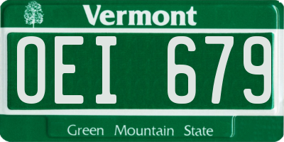 VT license plate OEI679