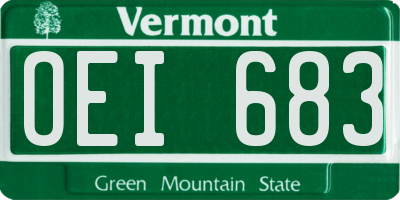 VT license plate OEI683