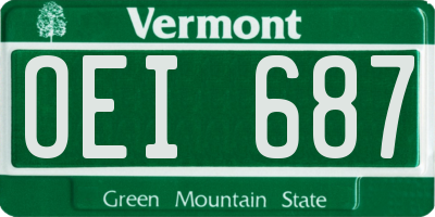 VT license plate OEI687