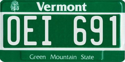 VT license plate OEI691