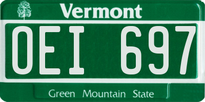 VT license plate OEI697