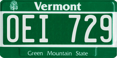 VT license plate OEI729
