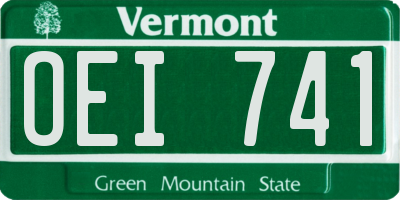 VT license plate OEI741
