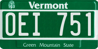 VT license plate OEI751
