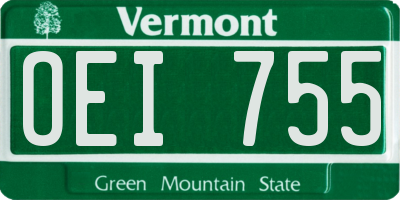 VT license plate OEI755