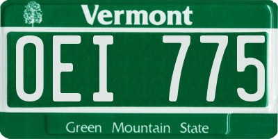 VT license plate OEI775