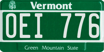VT license plate OEI776