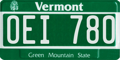 VT license plate OEI780