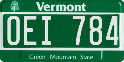 VT license plate OEI784