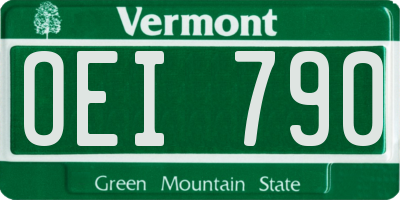 VT license plate OEI790