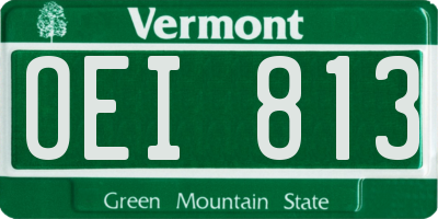VT license plate OEI813