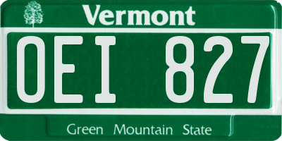 VT license plate OEI827