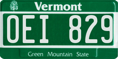 VT license plate OEI829