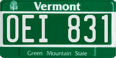 VT license plate OEI831