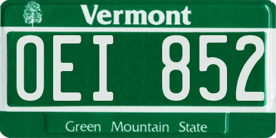 VT license plate OEI852