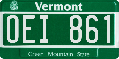 VT license plate OEI861