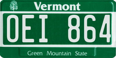 VT license plate OEI864