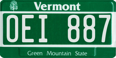 VT license plate OEI887