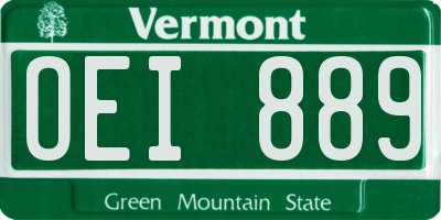 VT license plate OEI889