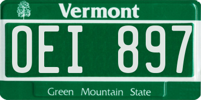 VT license plate OEI897
