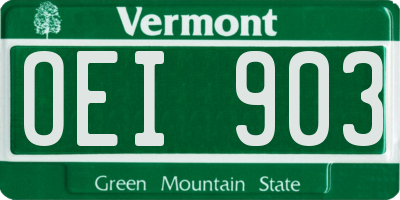 VT license plate OEI903