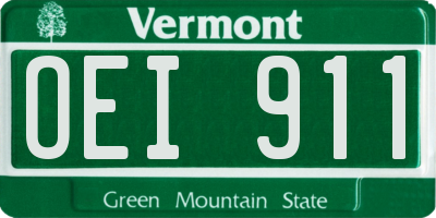 VT license plate OEI911