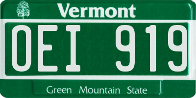 VT license plate OEI919