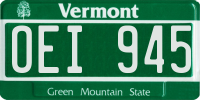 VT license plate OEI945