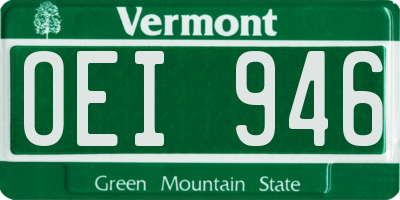 VT license plate OEI946