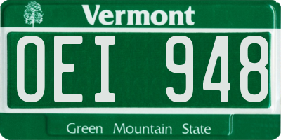 VT license plate OEI948