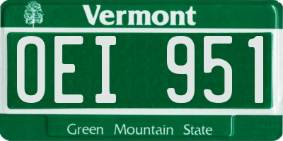 VT license plate OEI951