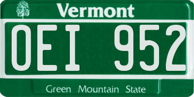 VT license plate OEI952