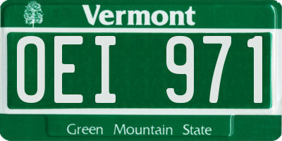 VT license plate OEI971