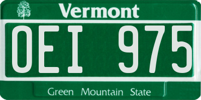 VT license plate OEI975