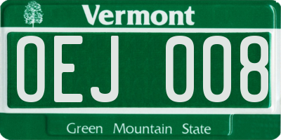 VT license plate OEJ008