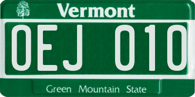 VT license plate OEJ010