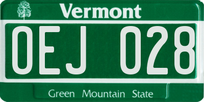 VT license plate OEJ028
