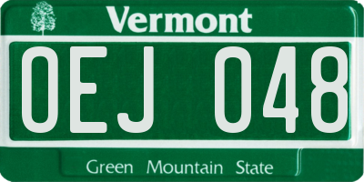VT license plate OEJ048
